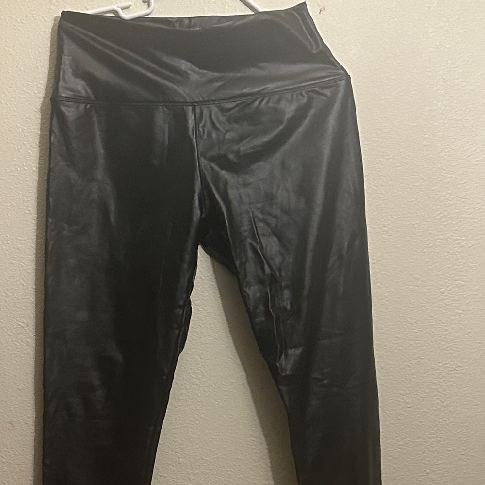 Kiss Black Faux Leather Pants